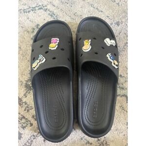 Crocs Black Snoopy‎ M 12